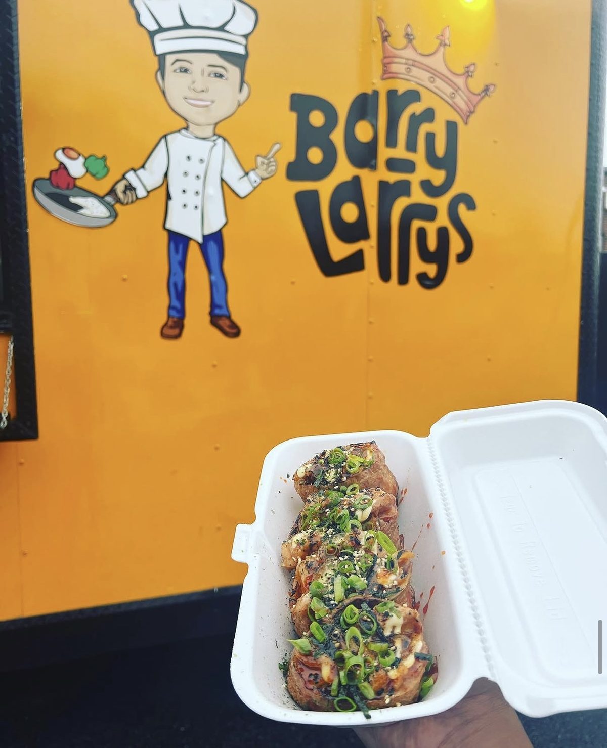 Grilled skewers from Barry Larry's food truck